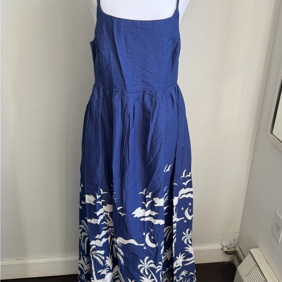Jopna Dresses & Skirts - Blue and White Sleeveless Maxi Dress 100 % cotton